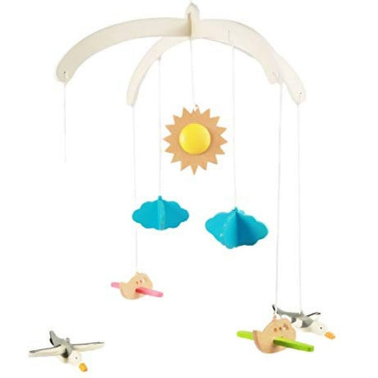 My House Teacher Nursery Baby Ceiling Mobile Wooden Seagulls And Planes, Educational Toys For Kids Learning, Kids Activities Toys