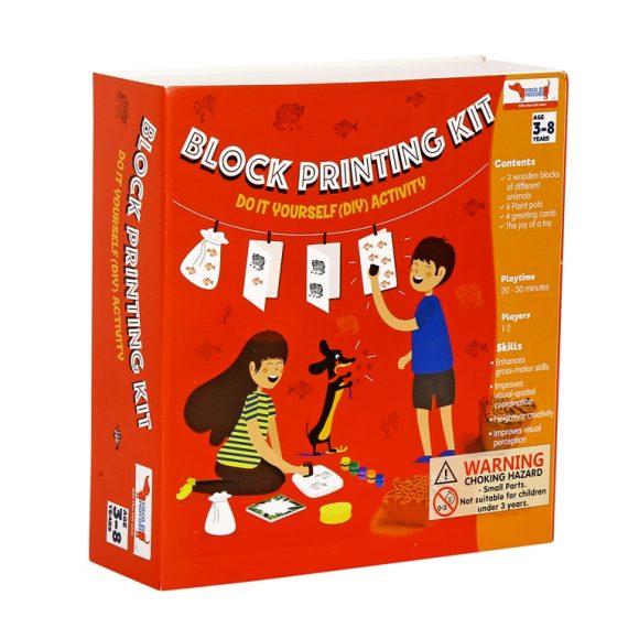 Block Printing Kit With Wooden Blocks For 2 Years And +