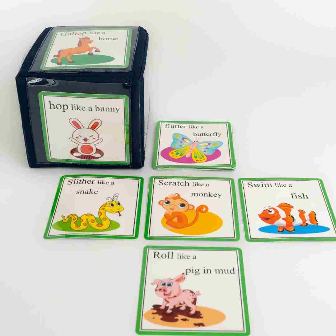 My House Teacher Animal  Action  Cards Dice, Educational Toys For Kids Learning, Kids Activities Toys