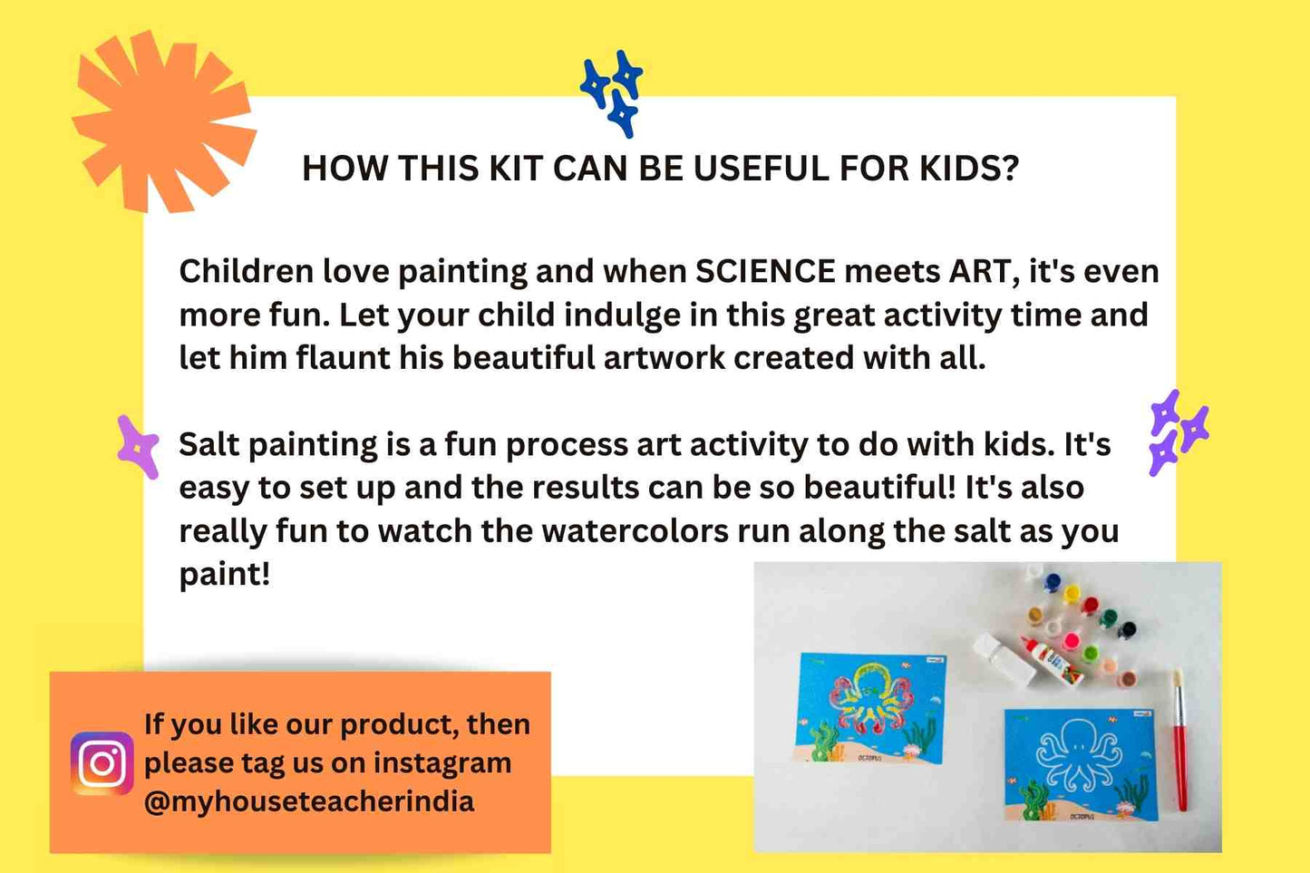 My House Teacher DIY Salt Painting Activity Set, Educational Toys For Kids Learning, Kids Activities Toys