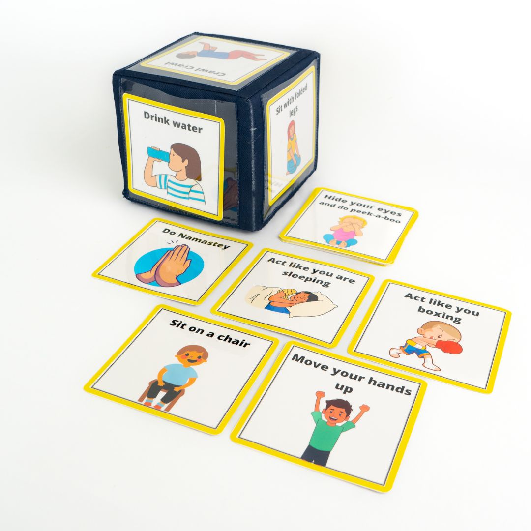 Toddler Action Cards with a Huge Dice