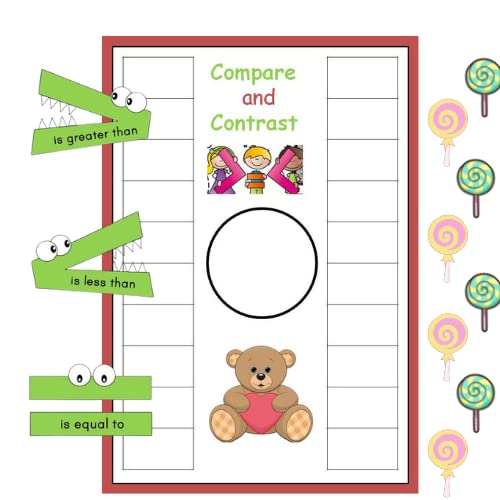 My House Teacher Early Math's Concepts - Count, Compare And Contrast Magic Folder, Educational Toys For Kids Learning, Kids Activities Toys