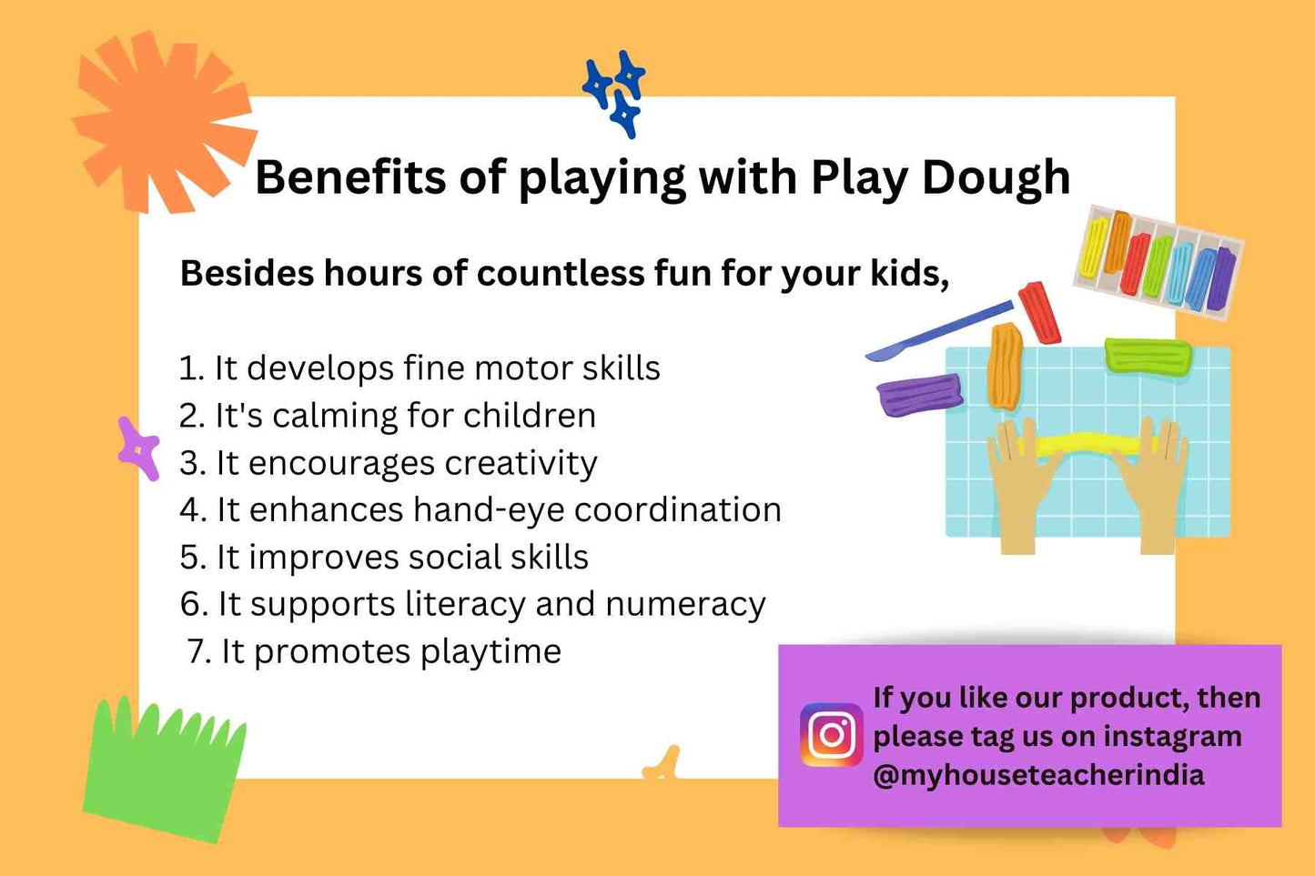 My House Teacher Play Dough Mats With No-Harm Clay Activity Box, Educational Toys For Kids Learning, Kids Activities Toys