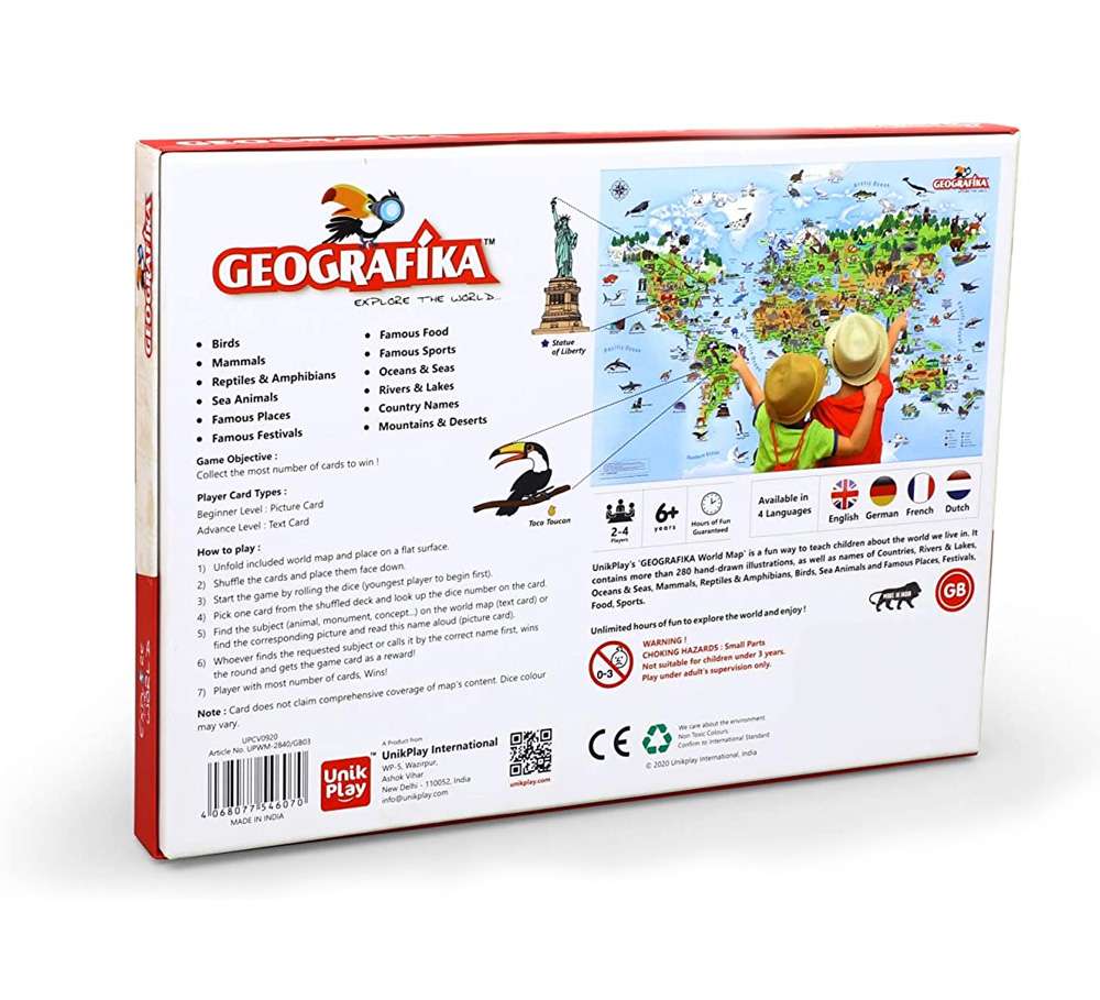 Geografika – Explore The World Game with huge wall poster