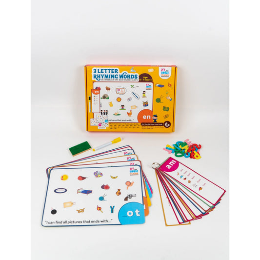 Three Letter Rhyming Words Learning Pack