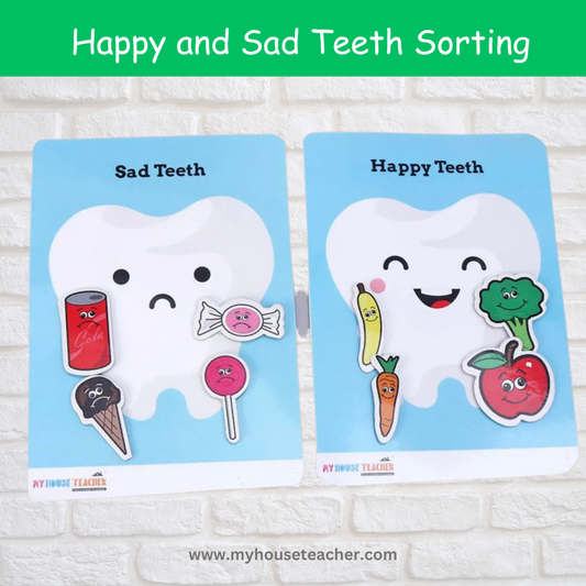 My House Teacher Happy And Sad Teeth Sorting - Busy Bag, Educational Toys For Kids Learning, Kids Activities Toys