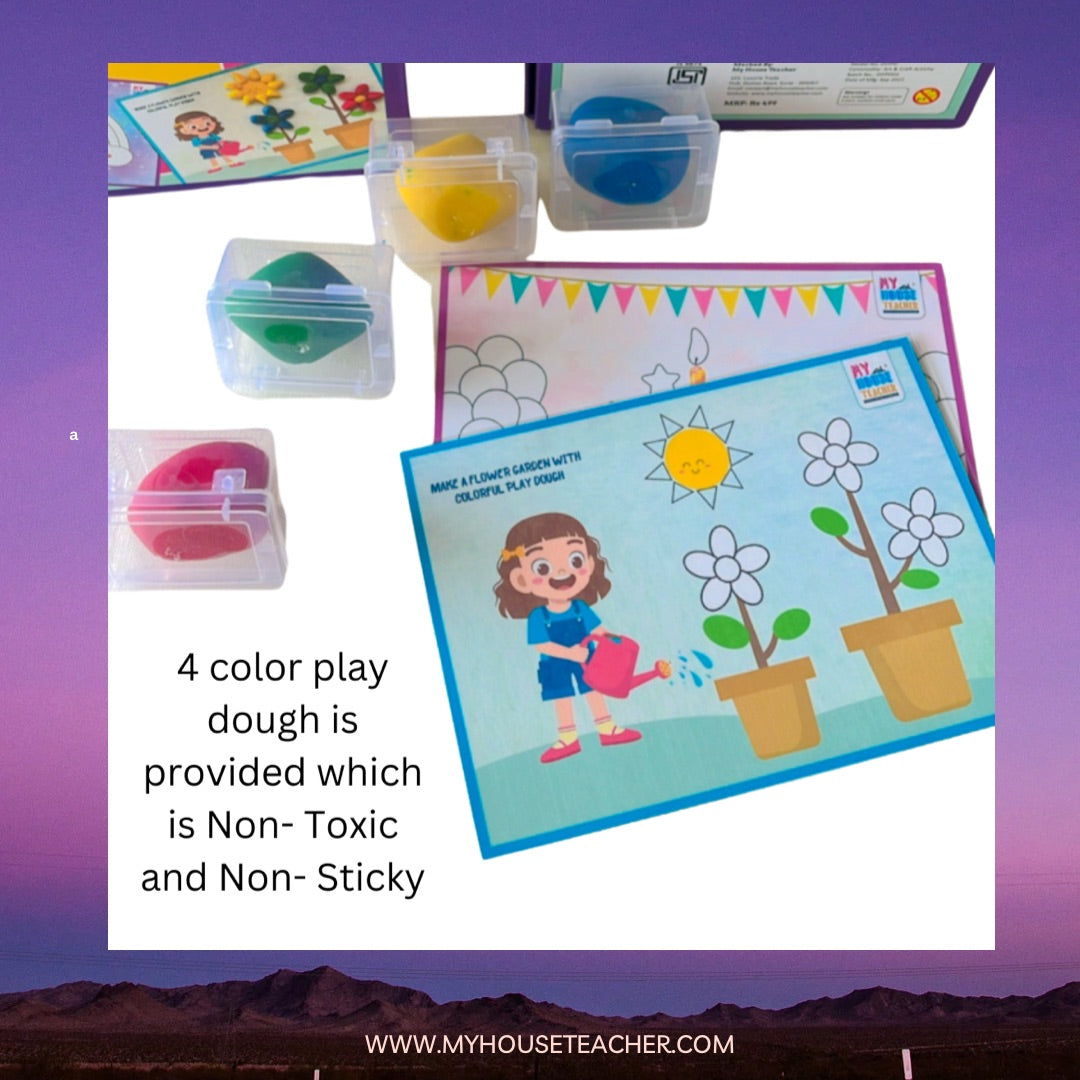My House Teacher Play Dough Mats With No-Harm Clay Activity Box, Educational Toys For Kids Learning, Kids Activities Toys