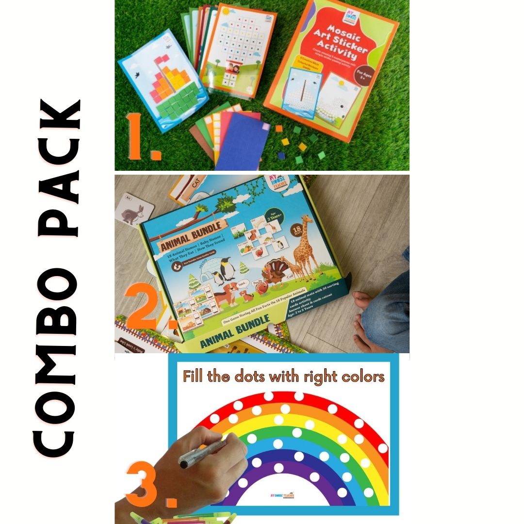 My House Teacher Combo Pack for Toddler : Buy 3, get 1 free, Educational Toys For Kids Learning, Kids Activities Toys
