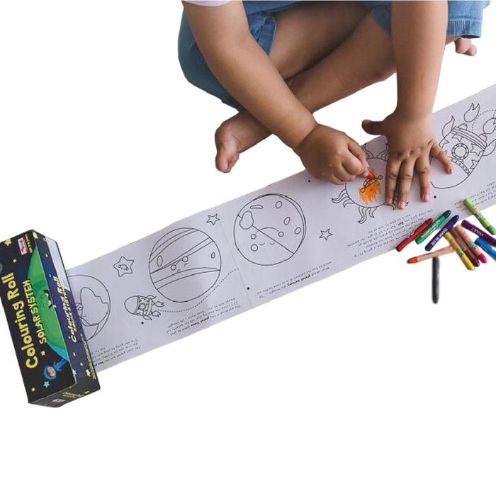 My House Teacher Solar System Theme Coloring Roll, Educational Toys For Kids Learning, Kids Activities Toys